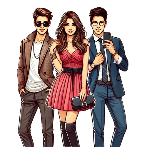 3 stylish people